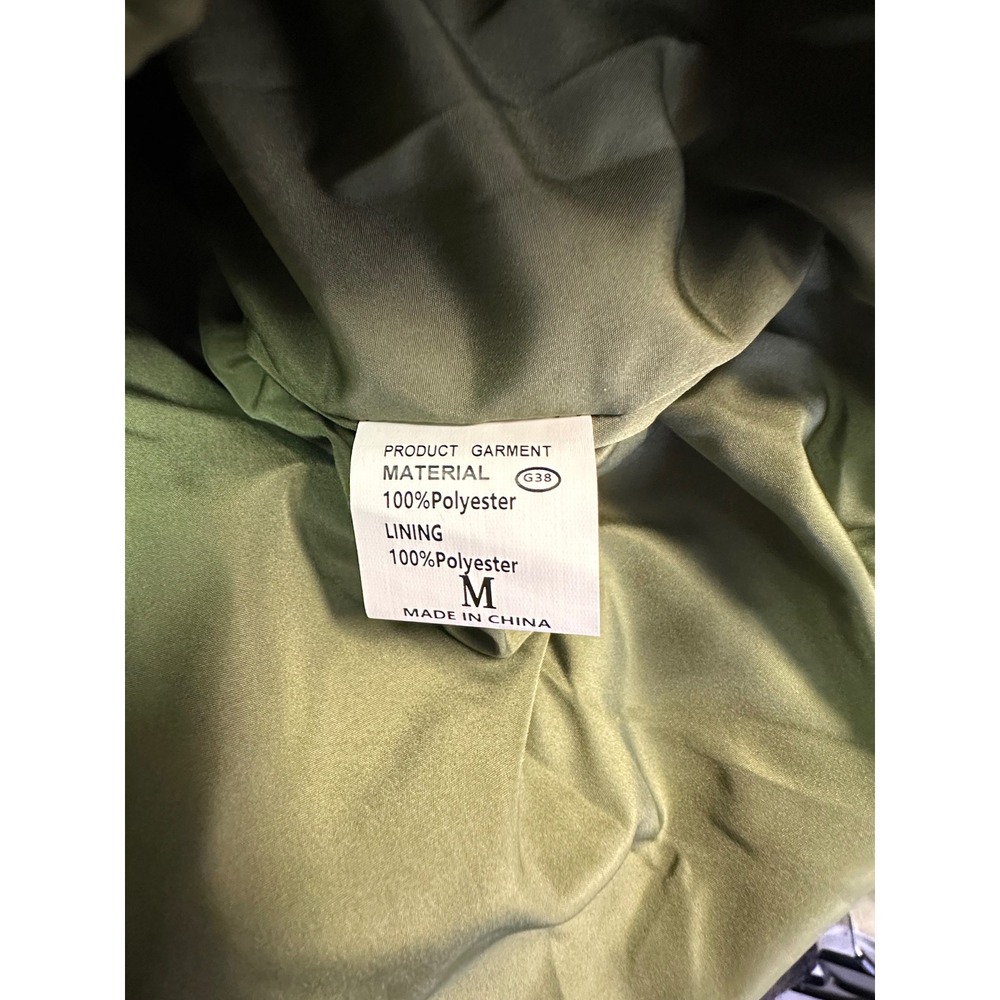 Unbranded Olive Green Puffer Vest Womens Medium‎ Zip Snap Pockets Quilted - Picture 6 of 7